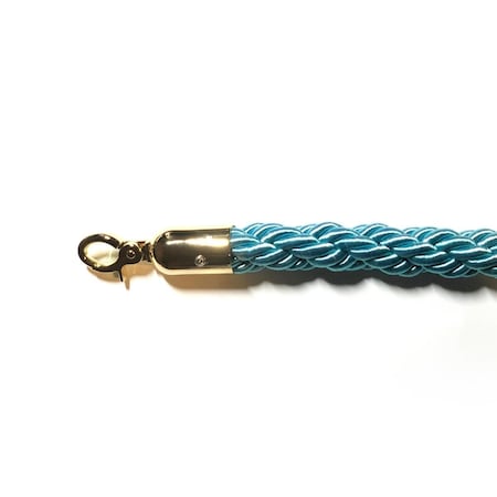 Vic Crowd Control VIP Crowd Control  72 in. Braided Closable Hooks, Aqua Blue & Gold 1778
